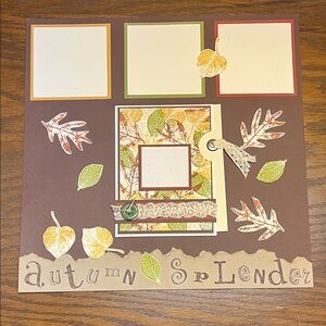 Autumn Splendor Scrapbook Page - Handmade - 12x12